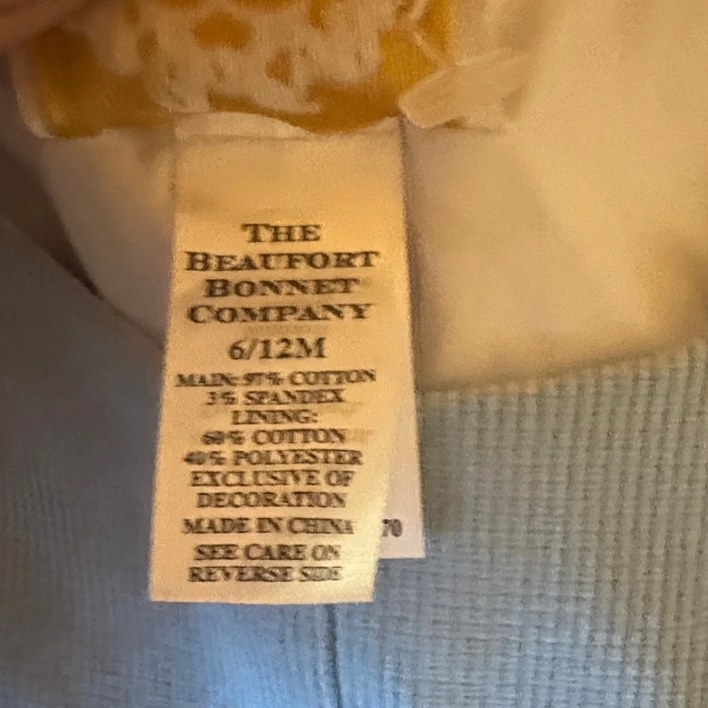 NWOT The Beaufort Bonnet Company Light Blue One Piece with Instrument Appliqué
